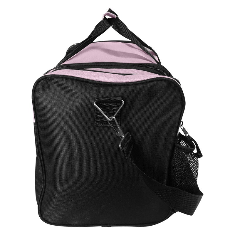 DALIX 17" Duffle Travel Bag with Front Mesh Pockets in Pink - Image 3